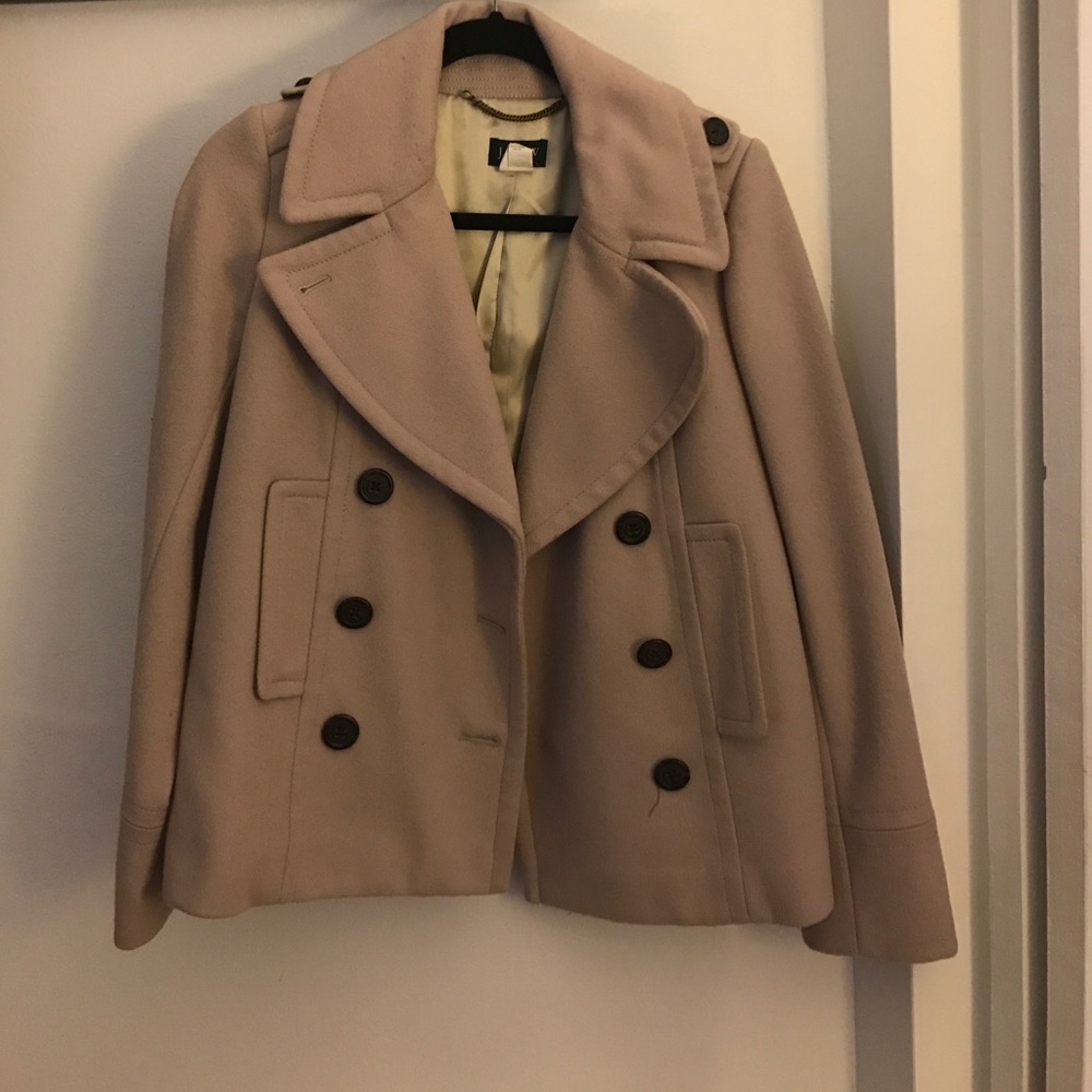 J.Crew beige peacoat